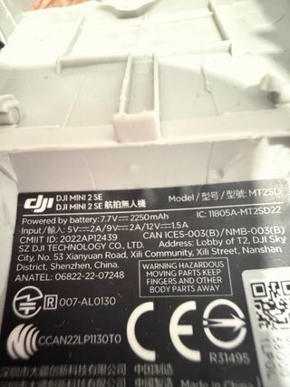 Carcasa superior DJI mini 2SE