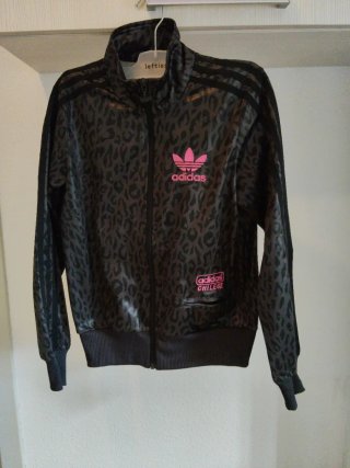Chaqueta Adidas Mujer Leopardo Rosa Negra