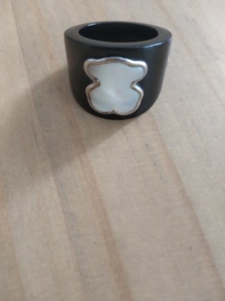 Anillo Tous Oso Negro y Blanco