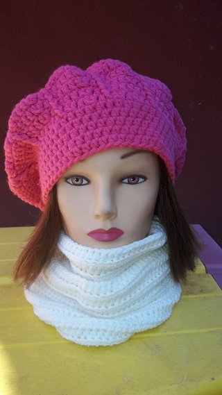 Boina tejida a Crochet