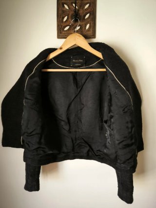 Casaco Massimo Dutti Preto Tamanho 40