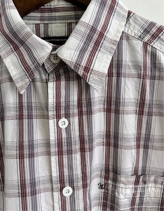 Camisa Plaid Wrangler Vintage 90s Talla L