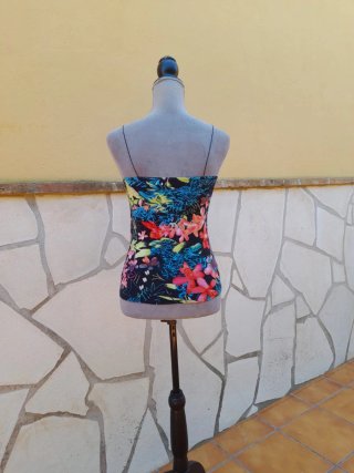 Top tirantes y pantalones verano floral talla S