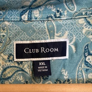 Club Room Camicia Uomo XXL Fantasia Blu