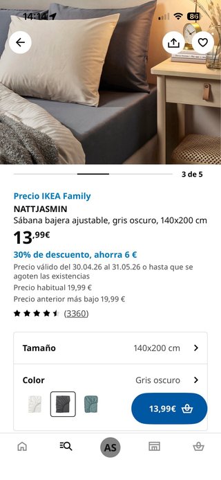 Sábanas NATTJASMIN de IKEA nuevas