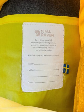 Mochila Fjallraven Kanken Amarilla