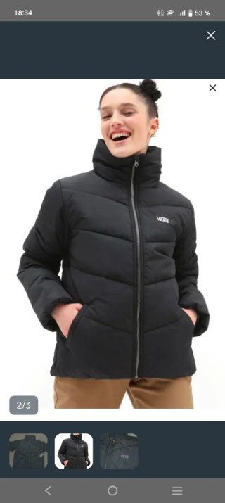 Chaqueta Acolchada Vans Negra
