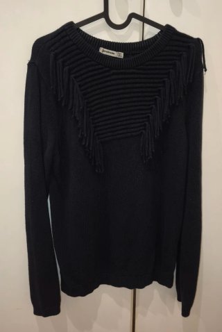 Jersey Stradivarius flecos gris Talla S