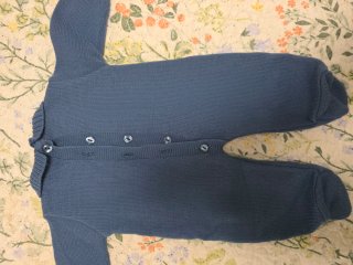 Conjunto de bebé de punto azul