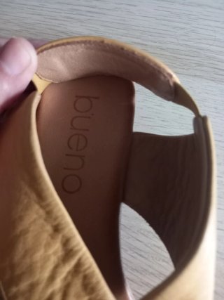 Sandalias Bueno Piel Beige/Amarillas