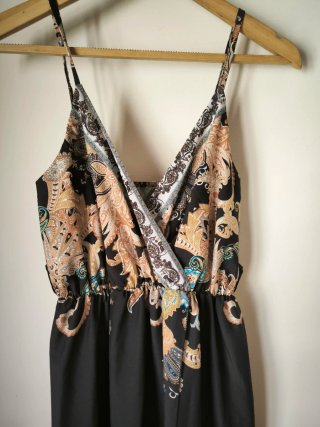 Vestido longo estampado tamanho único