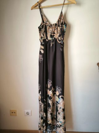 Vestido longo estampado tamanho único