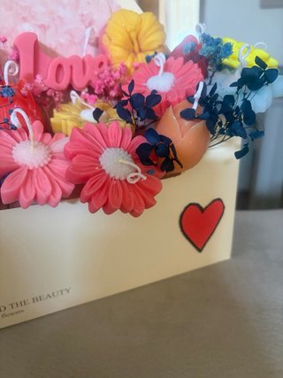 Set candele a forma di fiori