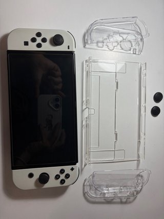 Nintendo Switch OLED Blanca + Caja + SD 128GB