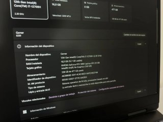 Lenovo Ideapad Gaming RTX 3060 i7 12700