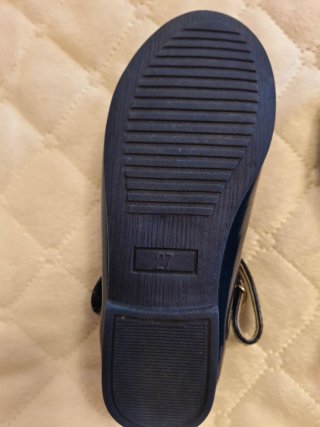Zapatillas niña azul marino lazo brillante