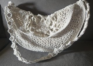 Bolso Zara Crochet Beige Talla M
