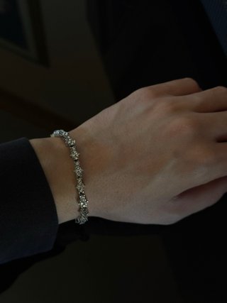 Bracciale tennis zirconi acciaio inox