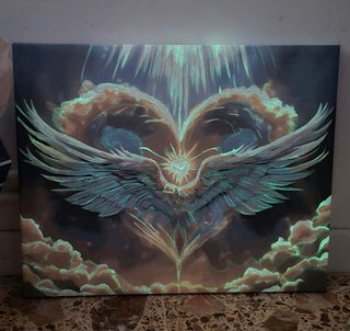 Pintura Original Corazón Alado 50x40cm