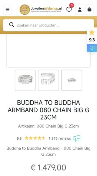 Pulsera esclava plata 925 Buddha to Buddha