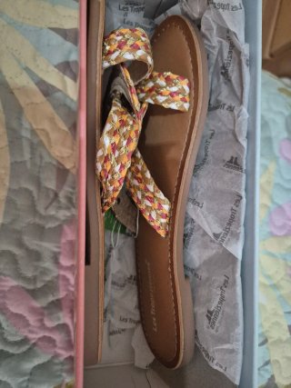 Sandalias Les Tropeziennes doradas multicolor