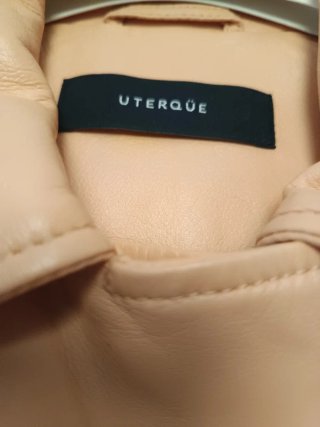Cazadora de piel Uterqüe negra