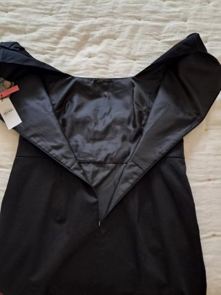 Vestido negro ANTEA manga caída