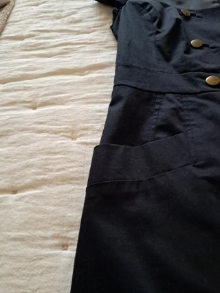 Vestido negro ANTEA manga caída