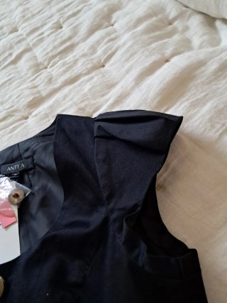 Vestido negro ANTEA manga caída