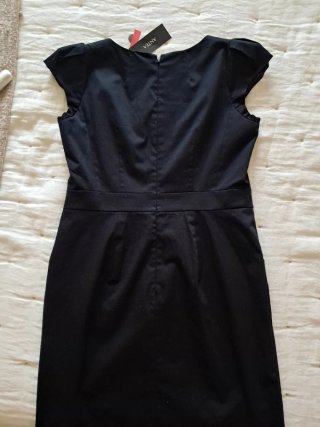 Vestido negro ANTEA manga caída