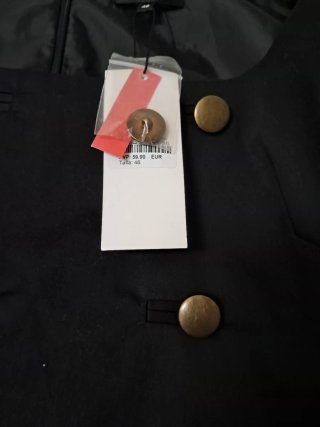 Vestido negro ANTEA manga caída