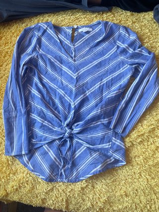 Camisa American Eagle Rayas Azul Talla XS
