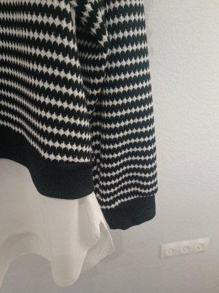 Jersey rayas blanco y negro mujer