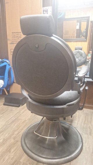 Sillón Profesional Peluquería Negro/Plata