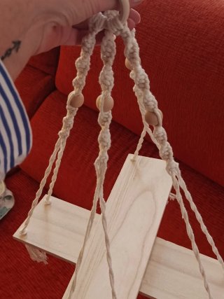 Estantería macramé