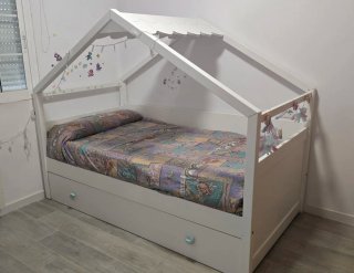 Cama infantil casita con cajones