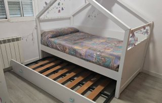 Cama infantil casita con cajones