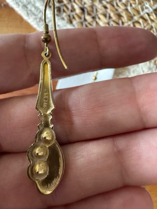 Pendientes Modernistas Latón y Verde
