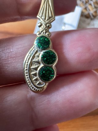 Pendientes Modernistas Latón y Verde