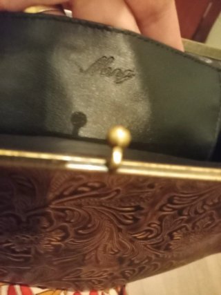 Bolso de piel mujer negro y dorado