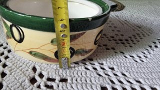 Pentola ceramica decorata vintage