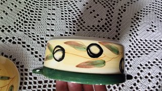 Pentola ceramica decorata vintage
