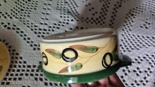 Pentola ceramica decorata vintage