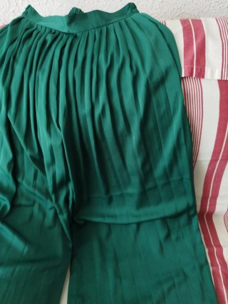 Pantalón elegante verde mujer