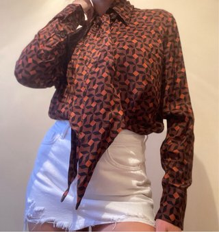 Blusa Zara Estampada Lazo XS