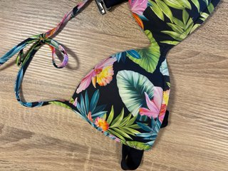 Top Bikini Push Up Estampado Tropical