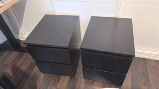 2x Cómodas MALM Ikea Negra