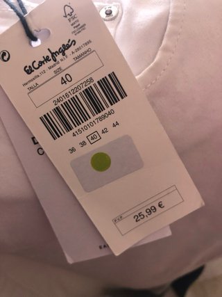 Pantalón vaquero blanco mujer Talla 36