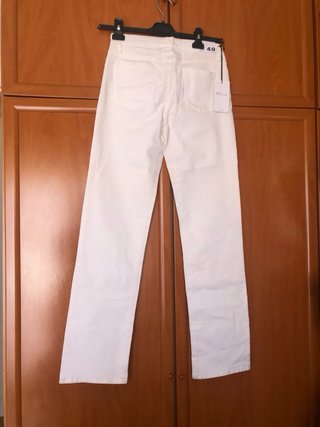 Pantalón vaquero blanco mujer Talla 36