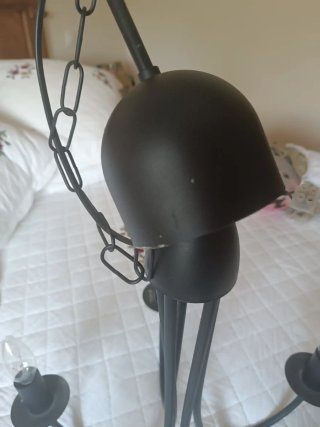 Lámpara de techo rústica negra